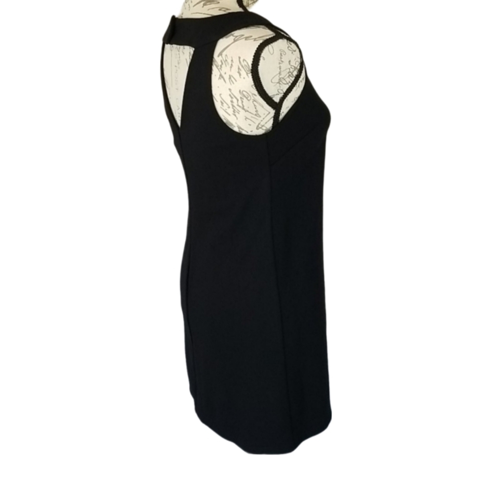 Vintage Retro Mini Dress Fully-Lined Cutout-Back in Black, Size XS - Picture 6 of 7